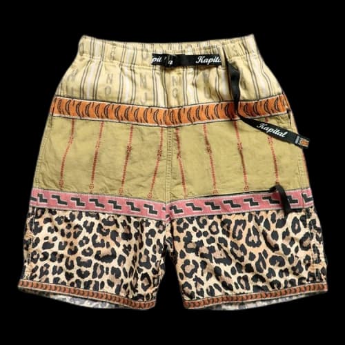 Kapital Crazy Patchwork ECO BAKA Shorts 'Light Khaki'