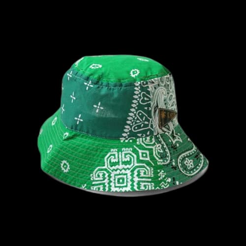 Kapital Bandana Patchwork Bucket Hat 'Green'