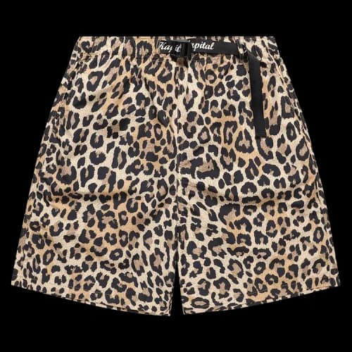 Kapital Taffeta Leopard Easy Shorts 'Brown'