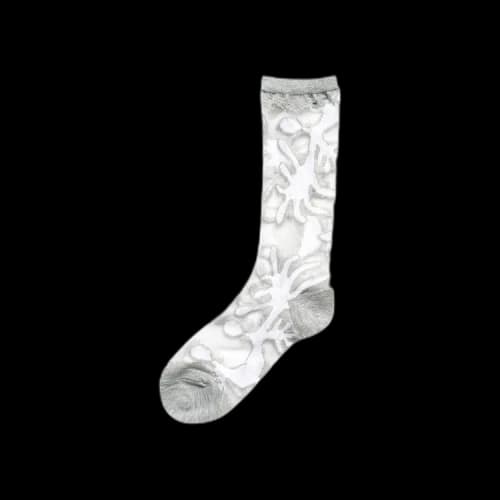 Kapital 168 Yarns Nasca Quilt See Through Socks 'White'