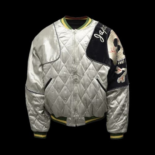 Kapital Bomber Pillow With Embroidered Skull 'Black'