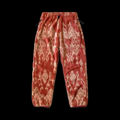Kapital Java Kasuri Fleece Easy Pants 'Red'