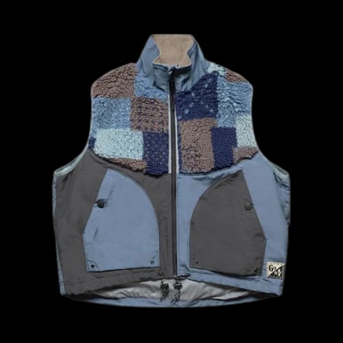 Kapital x TUGIHAGI Fleece Hutte Vest 'Navy'
