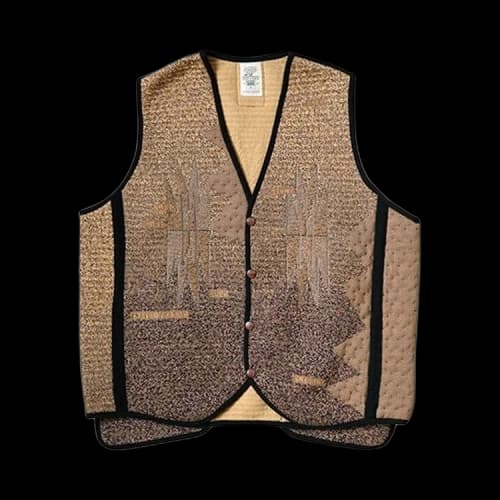 Kapital 3D Knit Hyper Chimayo Vest 'Gold'