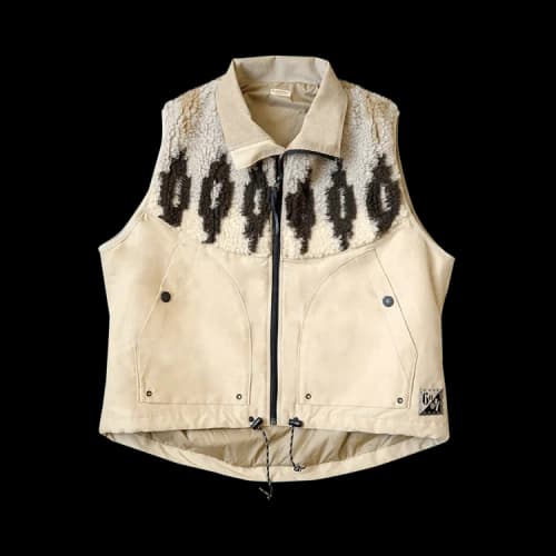 Kapital 60/40 Cloth x BOA Fleece Nordic Vest 'Ecru'
