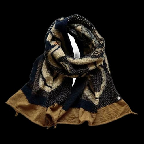 Kapital Fulling Wool Happy Scarf Ainu Five-Rings 'Yellow'