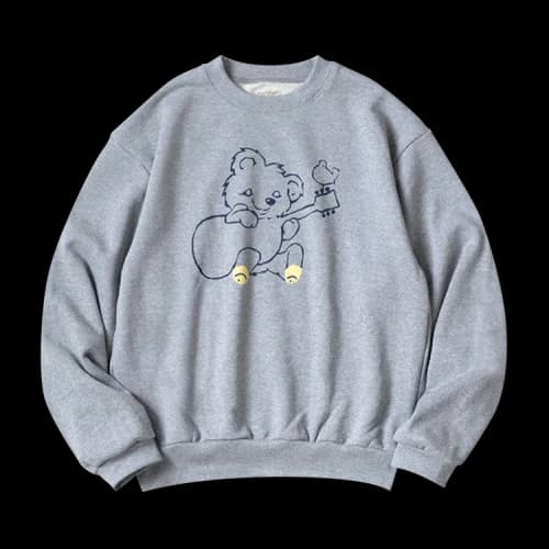 Kapital Eco Sweat Knit Crew Sweat (Little Bear & Harmoney) 'Grey'