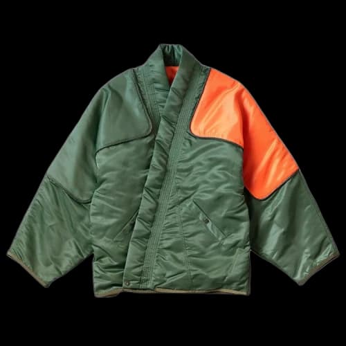 Kapital MA-1 Nylon Kesa Sham Bomber Jacket 'Khaki'