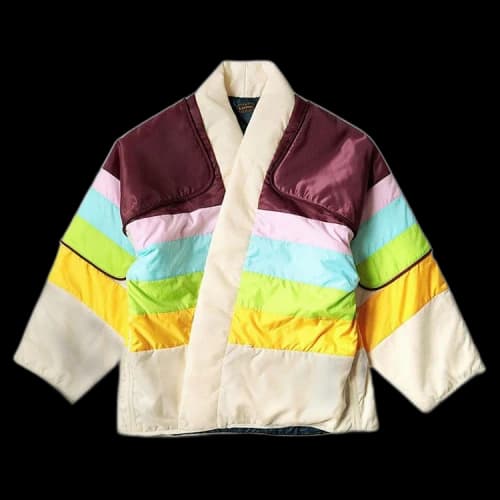 Kapital Nylon Rainbow Kesa Sham Bomber Jacket 'Burgundy'