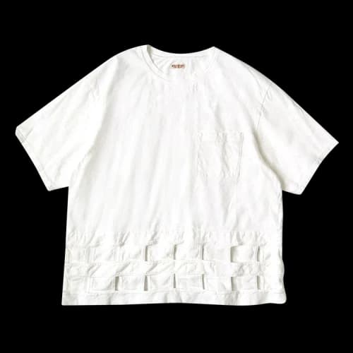 Kapital 20 / -Jersey Windowpane T-Shirt 'White'