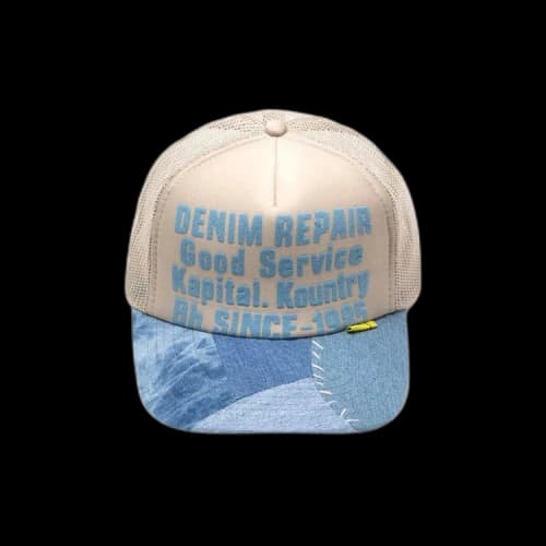 Kapital Denim Repair Service Trucker Cap 'Beige'