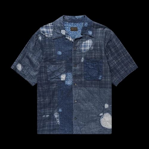 Kapital Patchwork Boro Aloha Shirt 'Indigo'