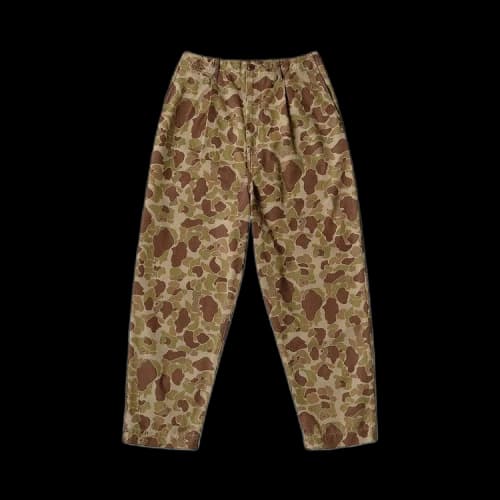 Kapital Herringbone Happy Peek-A-Boo Camo Nime Pants 'Beigekhaki'