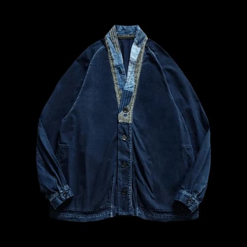 Kapital 8oz IDG Denim Tiger Jubbans Shirt (Noragi Remake) 'Indigo'