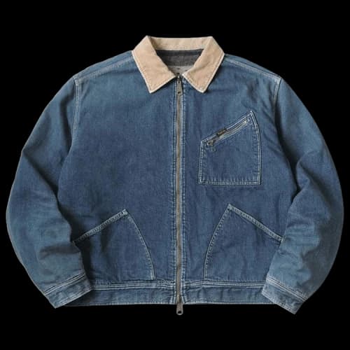Kapital Denim Bone Lining Reversible Zip Up Work Jacket 'Indigo'