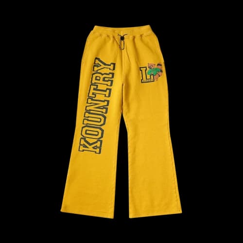 Kapital Fleece Fleece Flared Sweatpants 'Mustard'