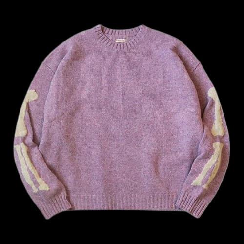 Kapital Bone Crew Sweater 'Light Purple'
