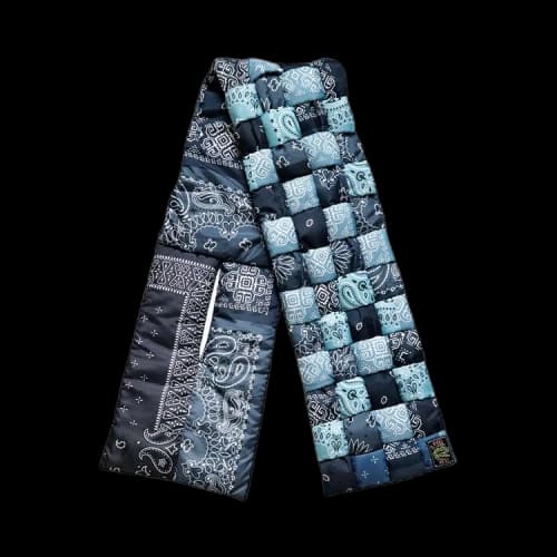 Kapital Bandana Print Nylon Keel Weaving Scarf 'Navy'