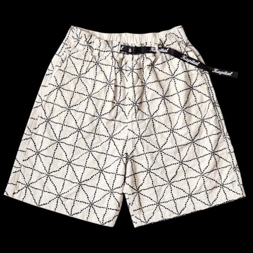Kapital Color Denim Folk-Dojo Easy Shorts 'Beige'