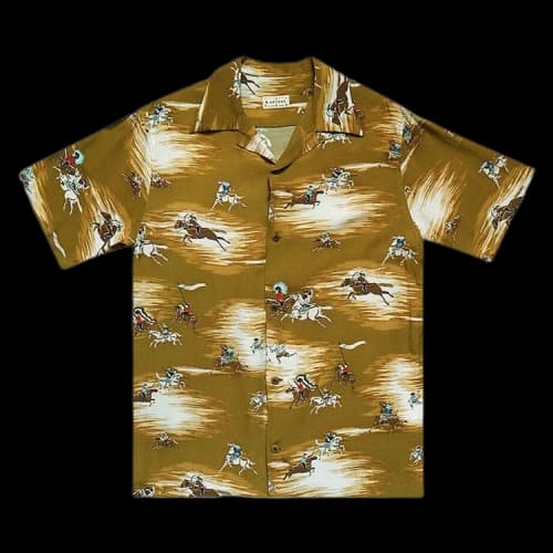 Kapital Rayon Kamikaze Aloha Shirt 'Gold'