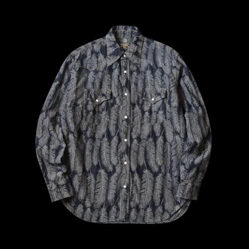 Kapital Magpie Denim Husky Western Shirt 'Blue'