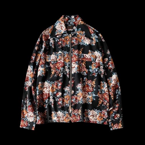 Kapital Silk Rayon Champetre Maria Drizzle Open Collar Shirt 'Black'