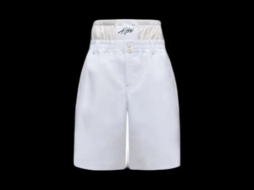 Moncler x A$AP Rocky Logo Print Shorts White