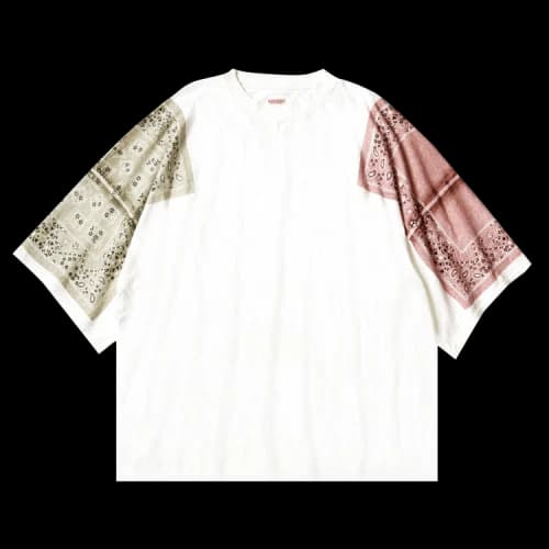 Kapital Jersey Bandanna Huge T-Shirt (Peckish Rainbowy) 'Green'