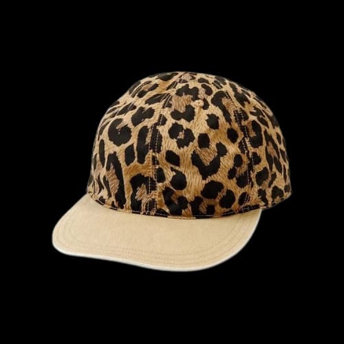 Kapital Herringbone Leopard Baseball Cap 'Animal'