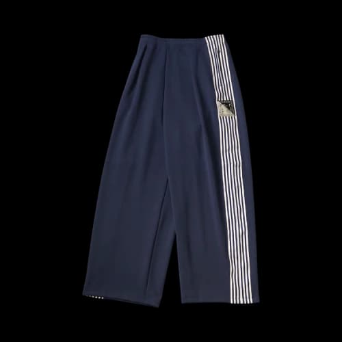 Kapital Smooth Jersey Stantman & Woman Baggy Track Pants (Banner Stripe) 'Navy'