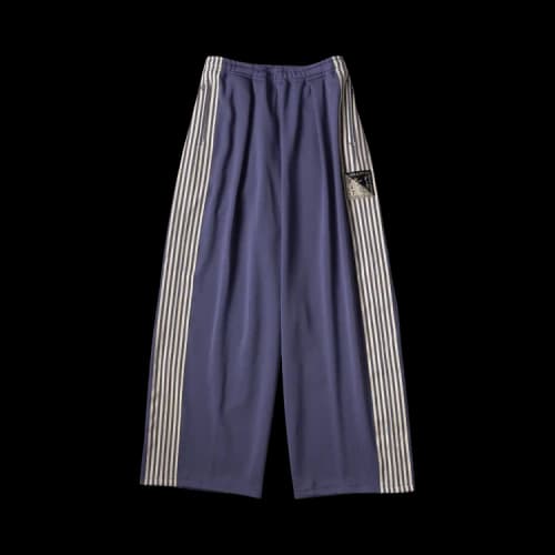Kapital Smooth Jersey Stantman & Woman Baggy Track Pants (Banner Stripe) 'Purple'