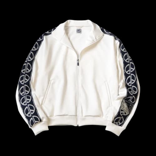 Kapital Smooth Jersey TH.D.D. Track Jacket (Peace Signs) 'White'