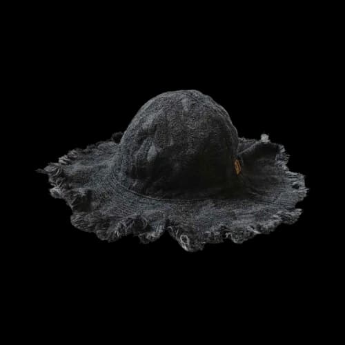 Kapital Magpie Denim Radio Tulip Hat 'Black'