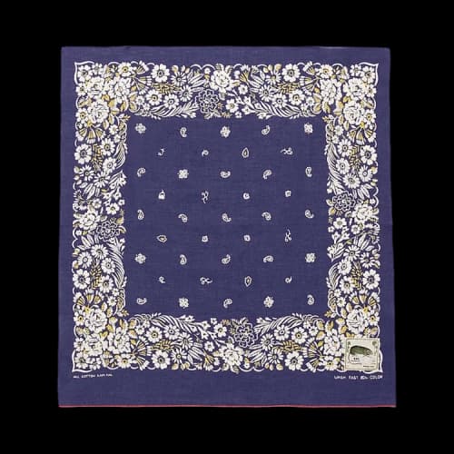 Kapital Fastcolor Selvedge Bandana (Churchill Garden) 'Purple'