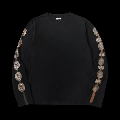 Kapital Jersey Long-Sleeve T (Concho Belt Sleeve) 'Black'