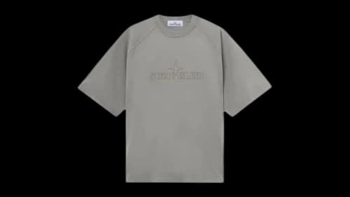 Stone Island 2100005 Combed Organic Cotton Jersey Oversize fit T-shirt Cement