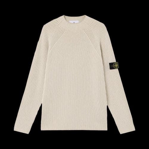 Stone Island Vanisé Full Rib Wool Sweater 'Ivory'