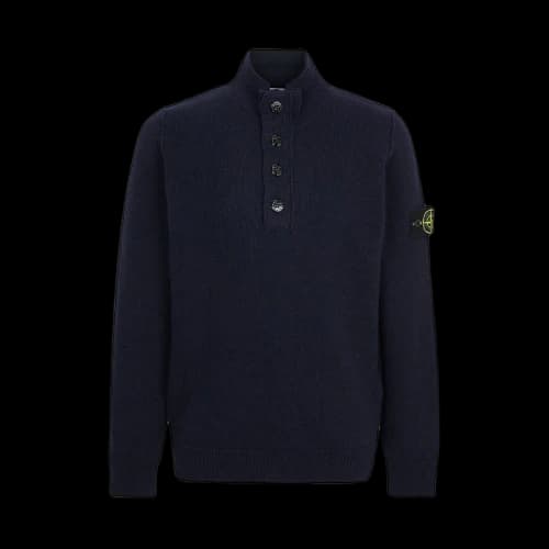Stone Island Half Zip Up Knitwear Navy