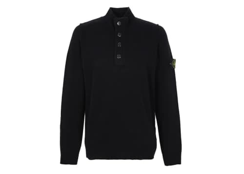 Stone Island Half Zip Up Sweater Black