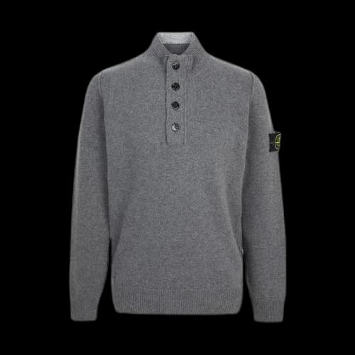 Stone Island Half Zip Up Knitwear Gray