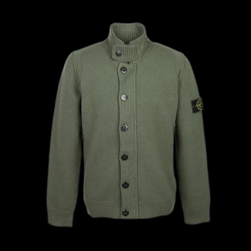 Stone Island Zip Up Cardigan Khaki