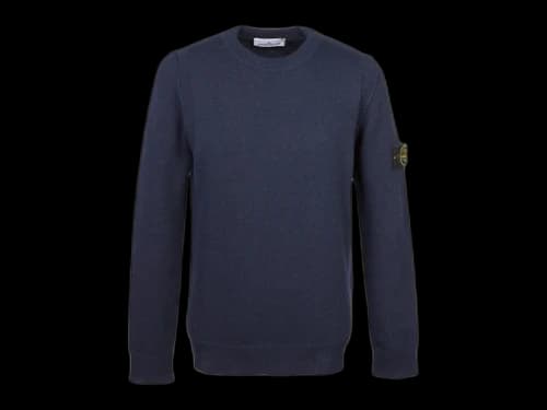 Stone Island Lambswool Crewneck Sweater Navy