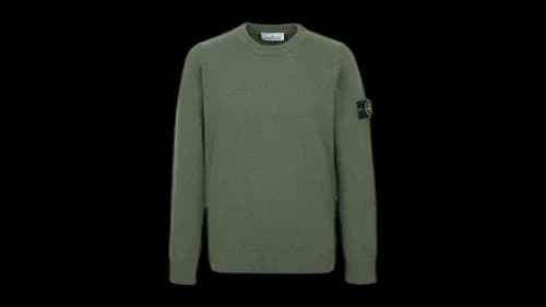 Stone Island Logo Sweater Khaki