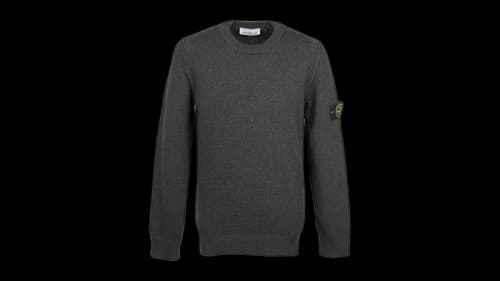 Stone Island Logo Sweater Charcoal