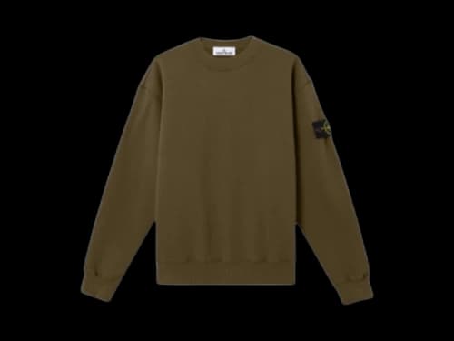 Stone Island 6100021 Heavy Fleece 53% Organic Cotton Crewneck Military Green