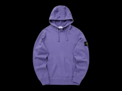 Stone Island 6100062 Organic Cotton Fleece Hoodie Lavender