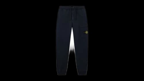Stone Island 6200010 Organic Cotton Fleece Slim Fit Joggers Navy Blue