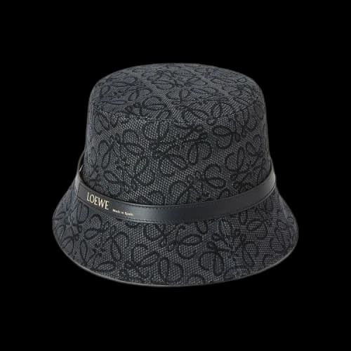 Loewe Anagram Bucket Hat 'Anthracite/Black'