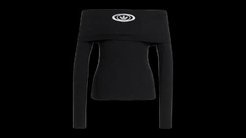 adidas Women's Off Shoulder Long-Sleeve Top Black