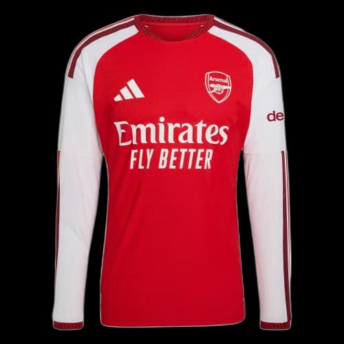 adidas Arsenal FC 26/27 Home Authentic Long Sleeve Jersey Asia Sizing 'Better Scarlet'